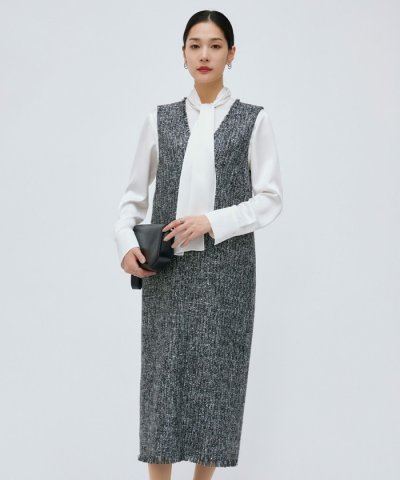 【CLASSY.1月号掲載】スパングルツイード ジャンパースカート