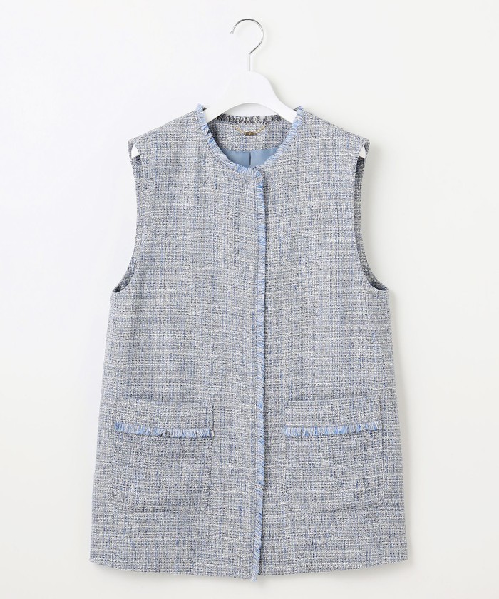 ブルー系｜ジレ・ベスト｜自由区 (Lサイズ)(ジユウクエル)｜阪急百貨店