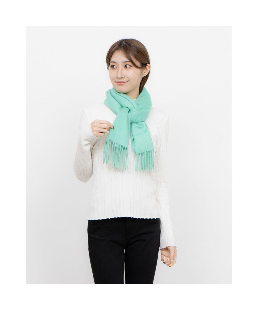 カシミヤ100% 無地マフラー／30cm幅／洗えるカシミヤ(506865673)｜阪急