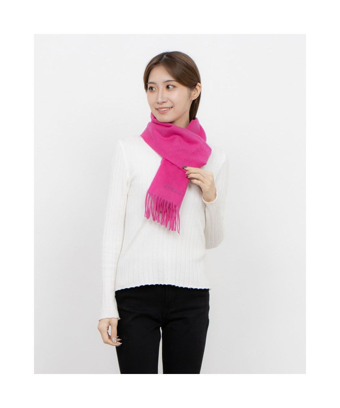 カシミヤ100% 無地マフラー／30cm幅／洗えるカシミヤ(506865673)｜阪急