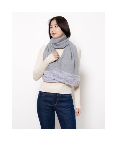 【WEB限定】ウール100％ エコファーマフラー／30cm幅