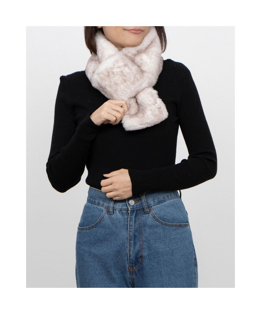 WEB限定】FakeFur Muffler フェイクファー 差し込みマフラー