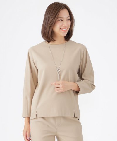 【ウォッシャブル】【セットアップ対応】ジョーゼットピーチプルオーバーブラウス