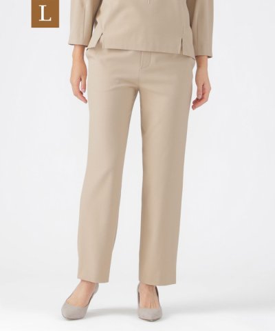 【L】【ウォッシャブル】【セットアップ対応】ジョーゼットピーチテーパードパンツ