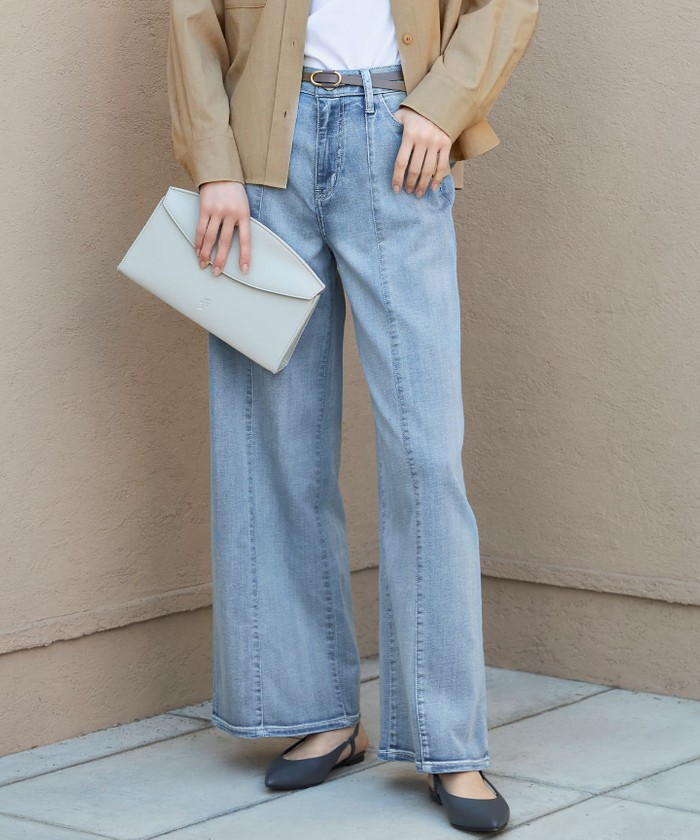 ブルー系｜デニムパンツ｜自由区 (Lサイズ)(ジユウクエル)｜阪急百貨店