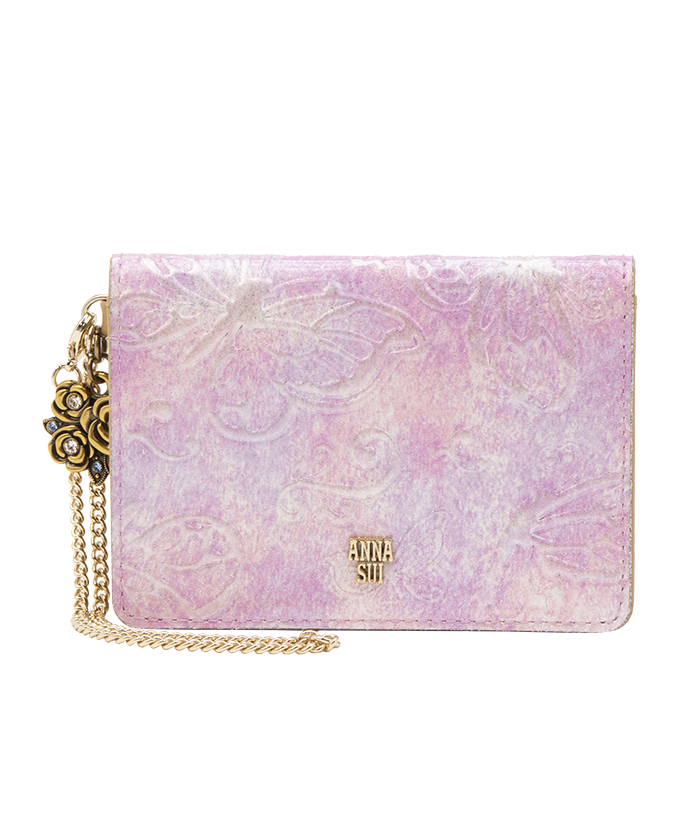 ANNASUI(バッグ) パピヨン 2面パスケース パープル F ANNASUI(バッグ) パピヨン 2面パスケース パープル F