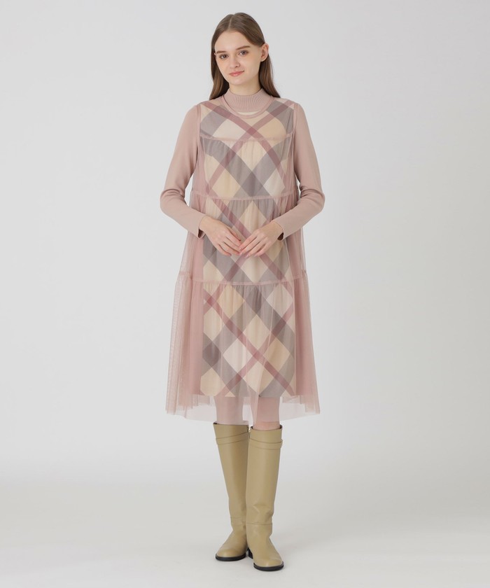 現行品✨ブルーレーベルクレストブリッジ　ソフトチュールセットドレス　イエロー ブルーレーベルクレストブリッジ BLUE LABEL CRESTBRIDGE ソフト