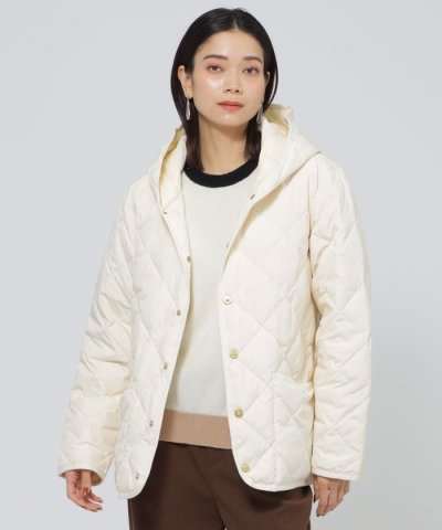 【ウォッシャブル】フーデッドキルティングダウンジャケット