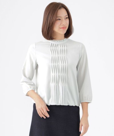 【ウォッシャブル】ストレッチファイユブラウス