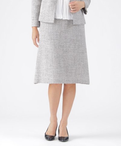 【美シリーズ】【ウォッシャブル】【セットアップ対応】カラミファンシーツイードスカ