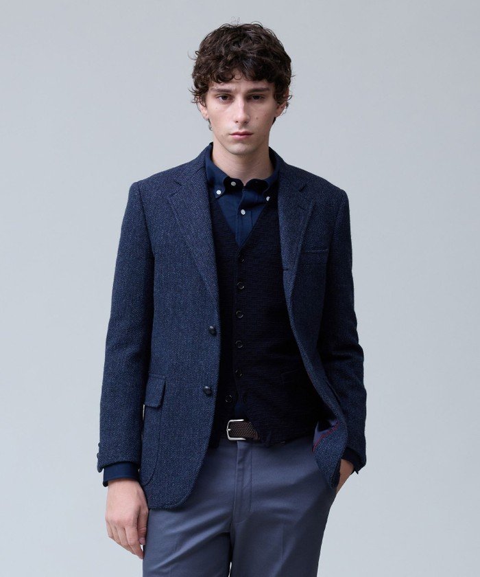 定番】LOVAT LAVEROCK TWEED ヘリンボンツイードジャケット(507744106 