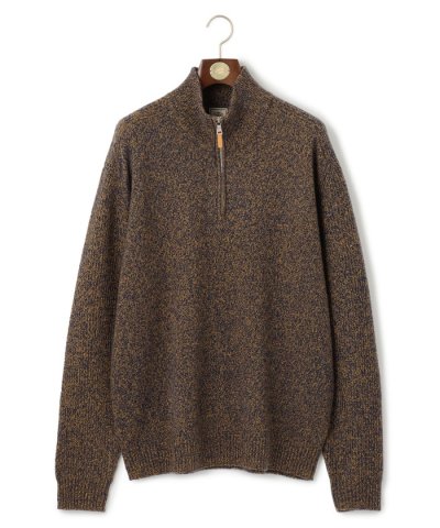 【KING SIZE】【Cash Lamb’s Wool】ハーフジップニット