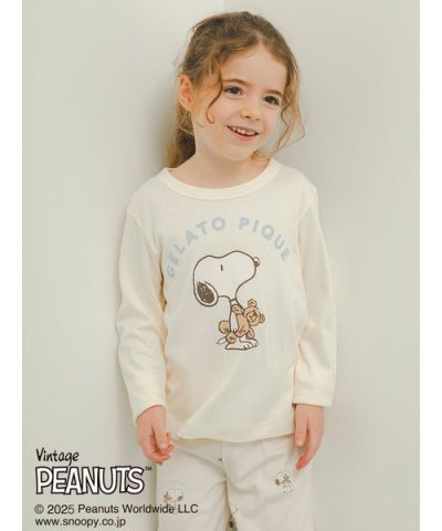 【PEANUTS】【KIDS】SNOOPY×BEAR ワンポイントロンT
