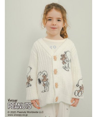 【PEANUTS】【KIDS】SNOOPY×BEAR ジャガードカーディガン