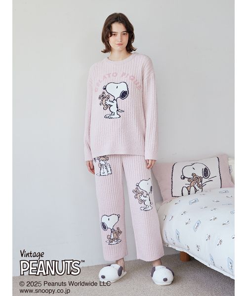 PEANUTS】SNOOPY×BEAR ジャガードロングパンツ(507769676)｜阪急