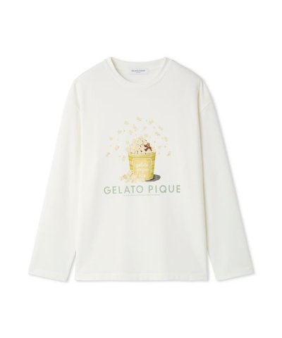 【HOMME】インレイポップコーンプリントロンT