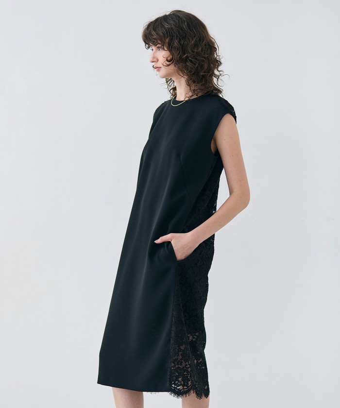 BEIGE KALMIA / バックファスナーレースドレス BLACK 2 BEIGE KALMIA / バックファスナーレースドレス BLACK 2