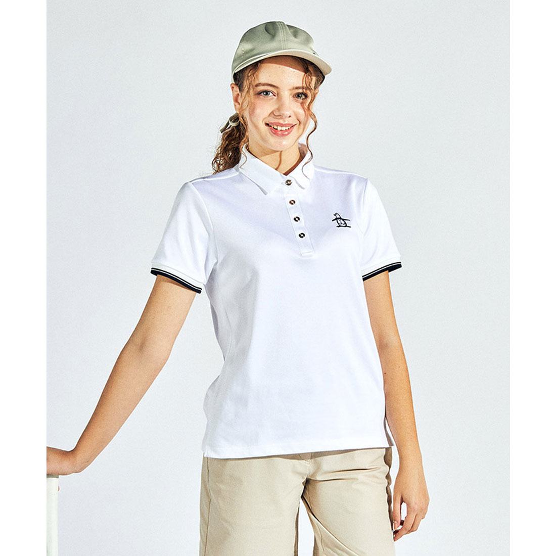 Munsingwear(ings) 【竹田麗央プロ着用】Sunscreen NIR シーアイランドコットン 半袖テー ホワイト 3L Munsingwear(ings) 【竹田麗央プロ着用】Sunscreen NIR シーアイランドコットン 半袖テー ホワイト 3L