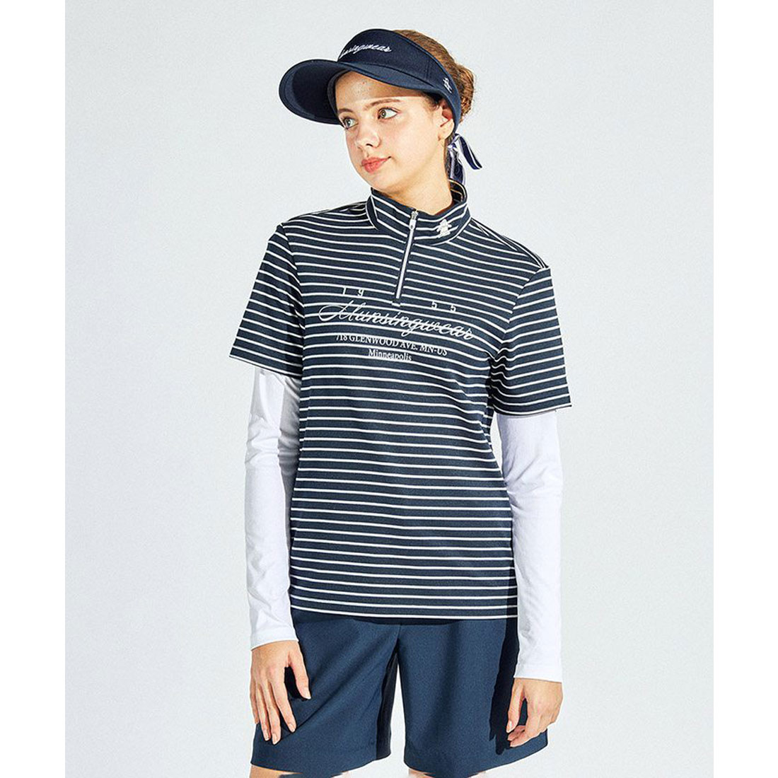 Munsingwear(ings) マンシングウェア Munsingwear Sunscreen NIR 袖脱着スタ ネイビー M Munsingwear(ings) マンシングウェア Munsingwear Sunscreen NIR 袖脱着スタ ネイビー M