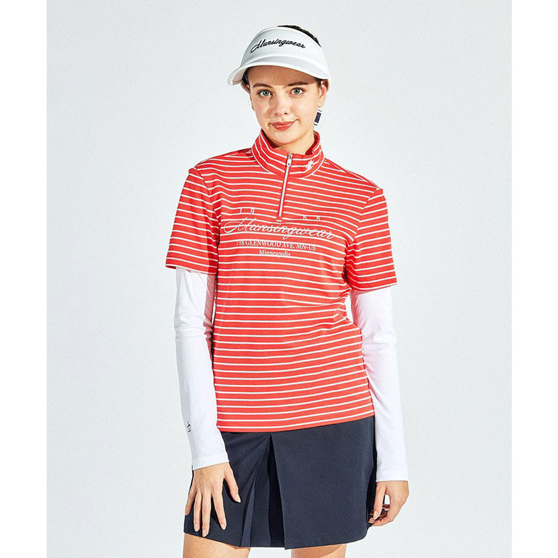 Munsingwear(ings) マンシングウェア Munsingwear Sunscreen NIR 袖脱着スタ レッド L Munsingwear(ings) マンシングウェア Munsingwear Sunscreen NIR 袖脱着スタ レッド L