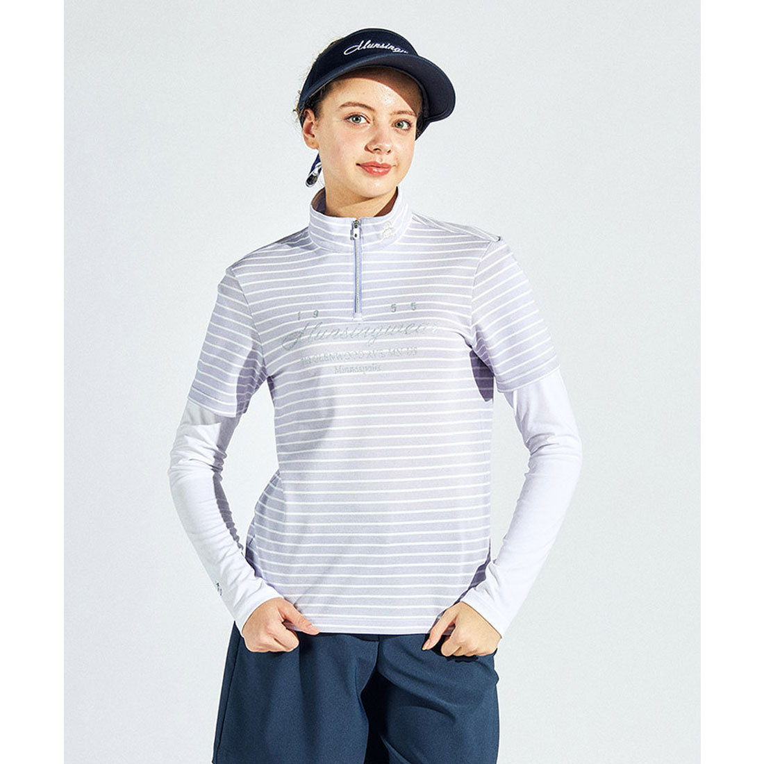 Munsingwear(ings) マンシングウェア Munsingwear Sunscreen NIR 袖脱着スタ パープル LL Munsingwear(ings) マンシングウェア Munsingwear Sunscreen NIR 袖脱着スタ パープル LL