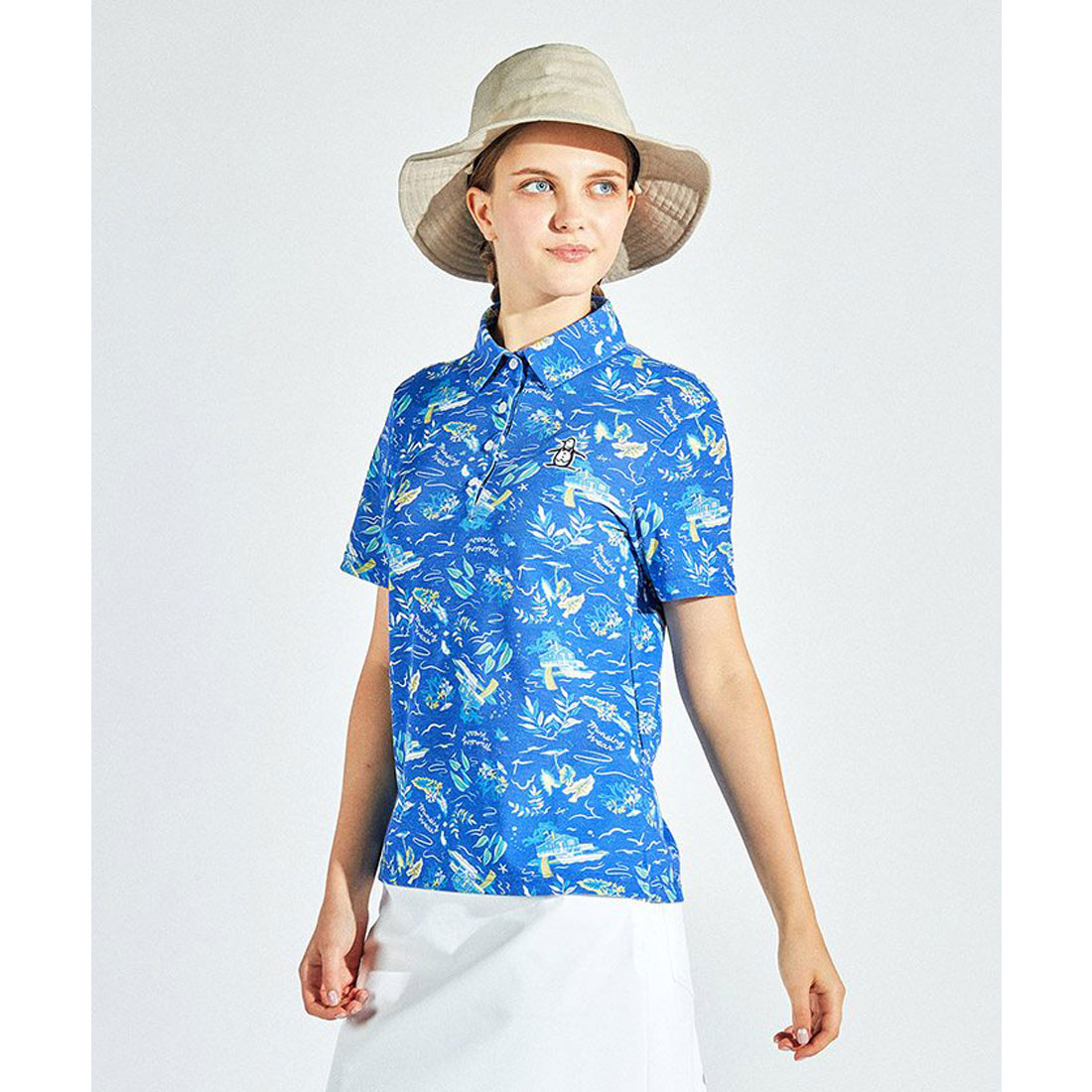 Munsingwear(ings) マンシングウェア Munsingwear Sunscreen NIR フィラシス ブルー L Munsingwear(ings) マンシングウェア Munsingwear Sunscreen NIR フィラシス ブルー L