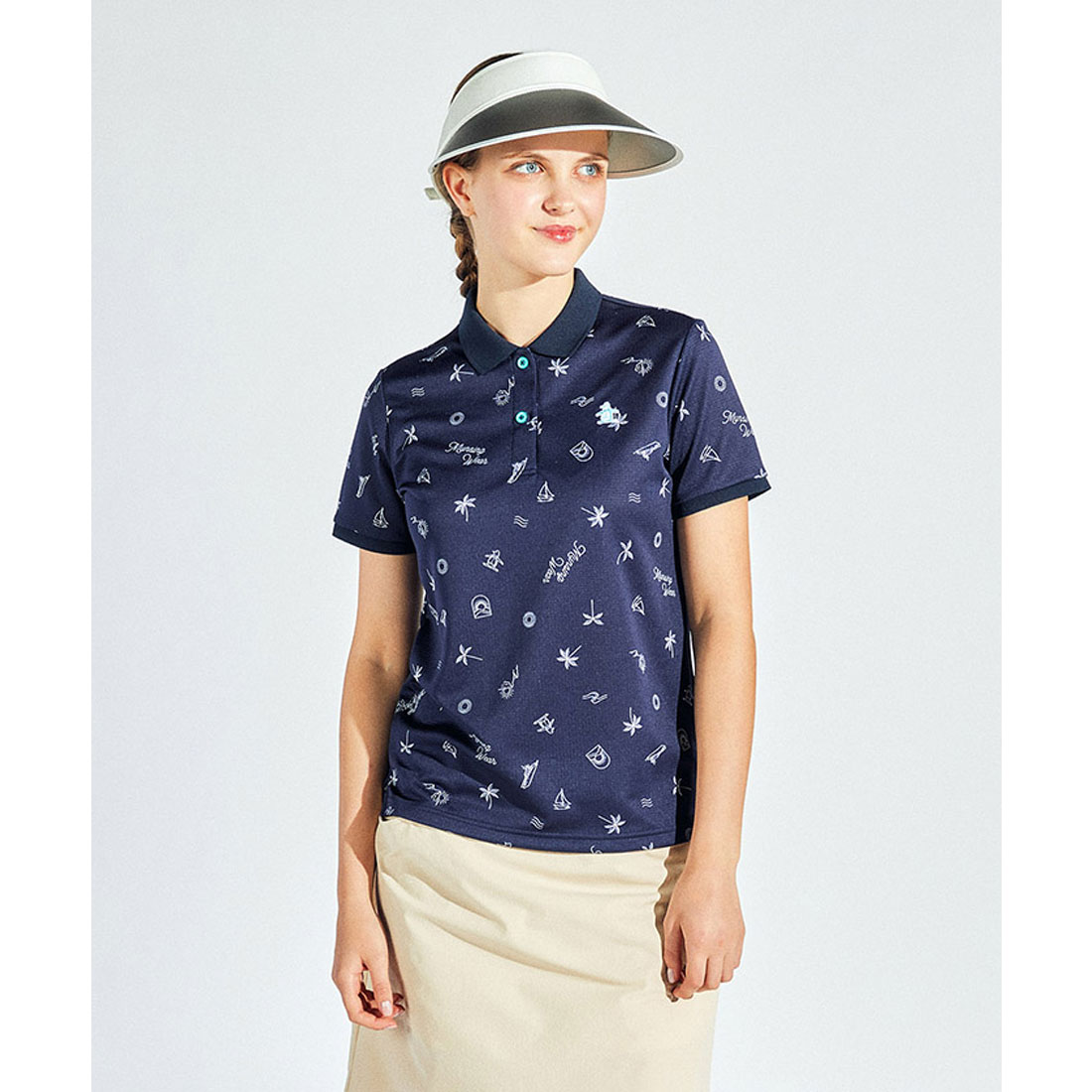 Munsingwear(ings) マンシングウェア Munsingwear Sunscreen NIR ワッフルリ ネイビー LL Munsingwear(ings) マンシングウェア Munsingwear Sunscreen NIR ワッフルリ ネイビー LL