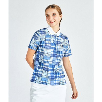 マンシングウェア Munsingwear マドラスチェック半袖シャツ