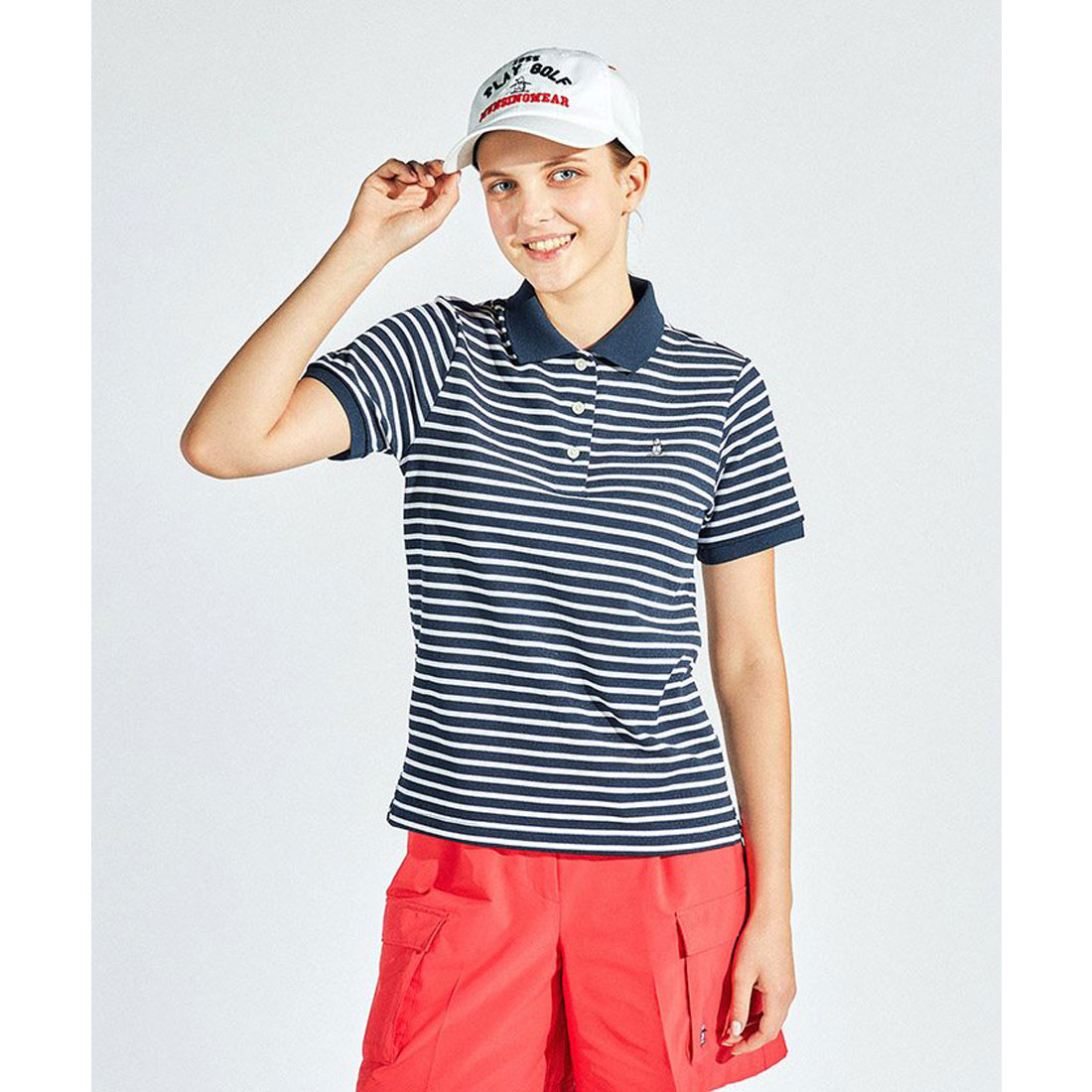 Munsingwear(ings) マンシングウェア Munsingwear Sunscreen NIR 先染めボー ネイビー M Munsingwear(ings) マンシングウェア Munsingwear Sunscreen NIR 先染めボー ネイビー M