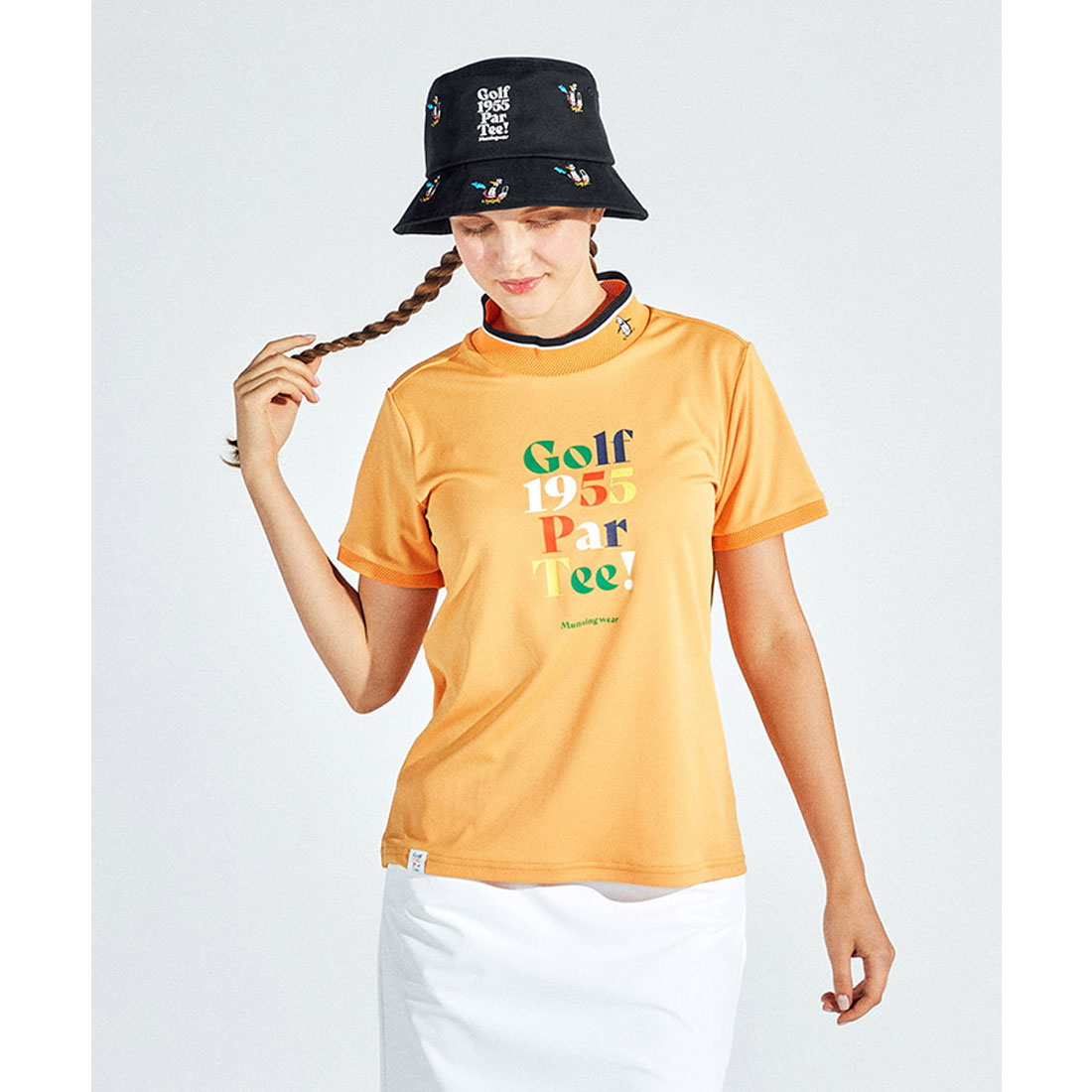 Munsingwear(ings) マンシングウェア Munsingwear Sunscreen NIR ストレッチ オレンジ M Munsingwear(ings) マンシングウェア Munsingwear Sunscreen NIR ストレッチ オレンジ M