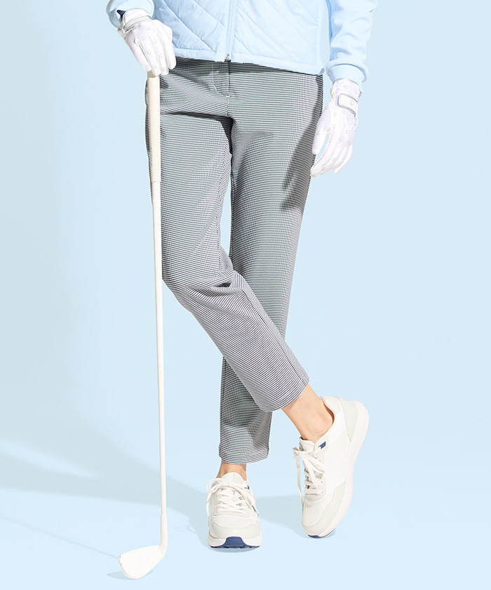 Munsingwear(ings) 360°Series 先染めギンガムチェックパンツ 9分丈 ネイビー M Munsingwear(ings) 360°Series 先染めギンガムチェックパンツ 9分丈 ネイビー M