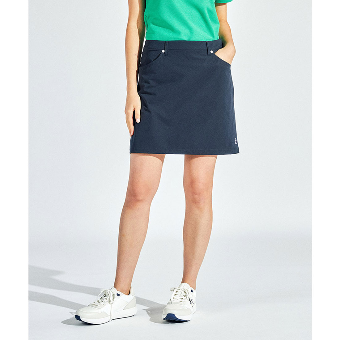 Munsingwear(ings) 【竹田麗央プロ着用】はっ水ストレッチダブルクロススカート ネイビー M Munsingwear(ings) 【竹田麗央プロ着用】はっ水ストレッチダブルクロススカート ネイビー M