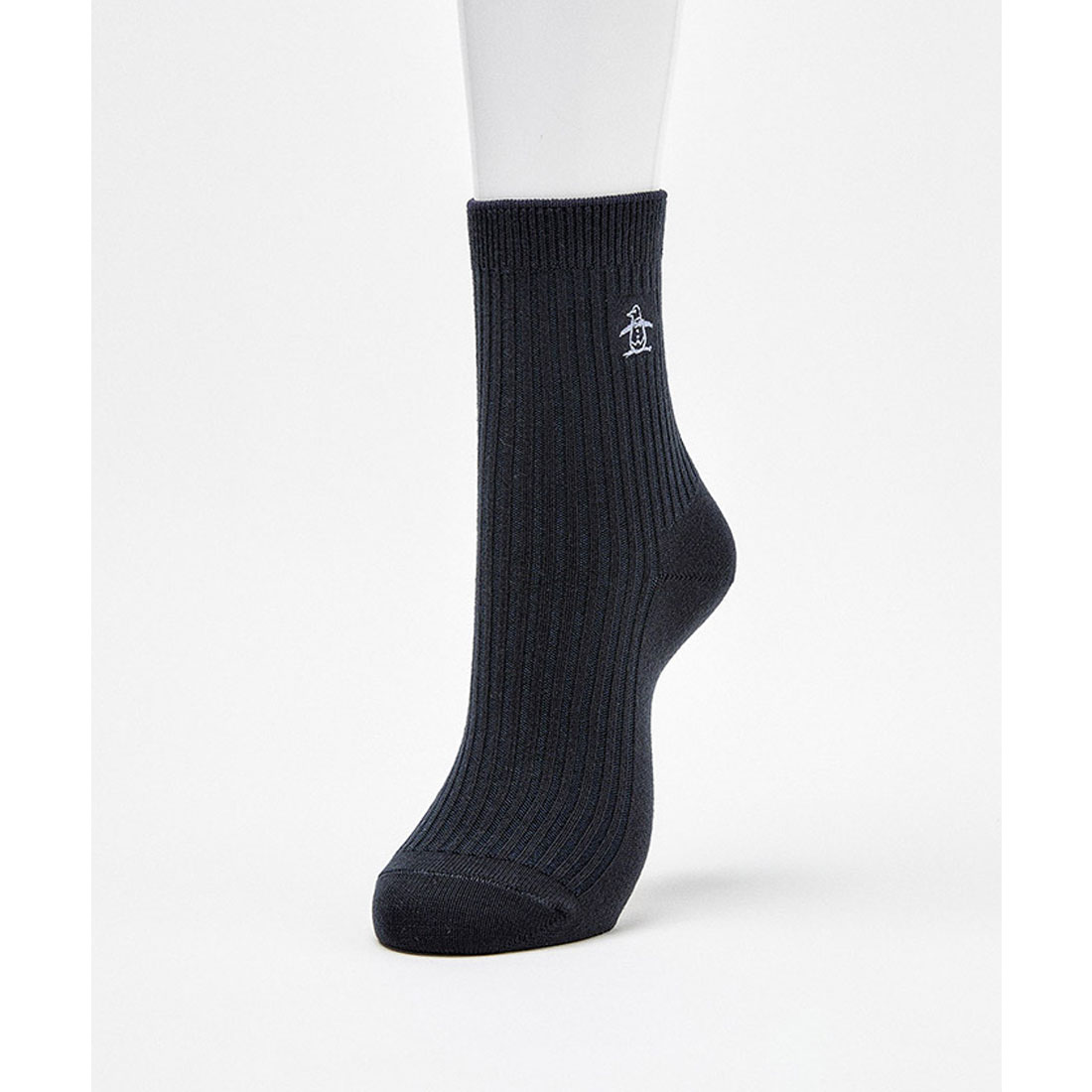 Munsingwear(ings) マンシングウェア Munsingwear クルー丈 ワンポイントソックス【返品不 ネイビー 22-24 Munsingwear(ings) マンシングウェア Munsingwear クルー丈 ワンポイントソックス【返品不 ネイビー 22-24