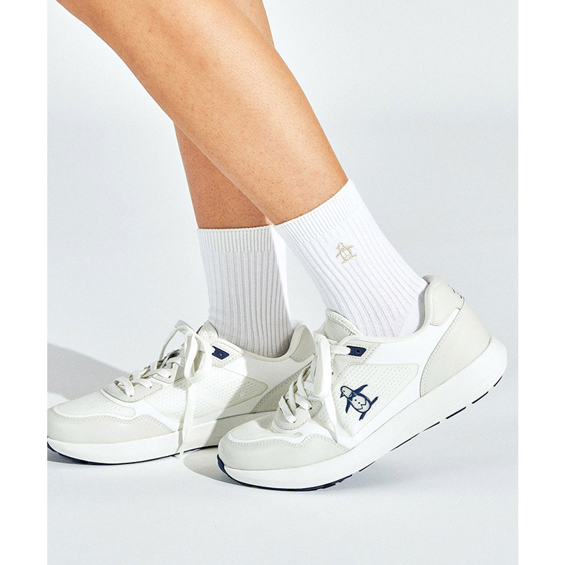 Munsingwear(ings) マンシングウェア Munsingwear クルー丈 ワンポイントソックス【返品不 ホワイト 22-24 Munsingwear(ings) マンシングウェア Munsingwear クルー丈 ワンポイントソックス【返品不 ホワイト 22-24