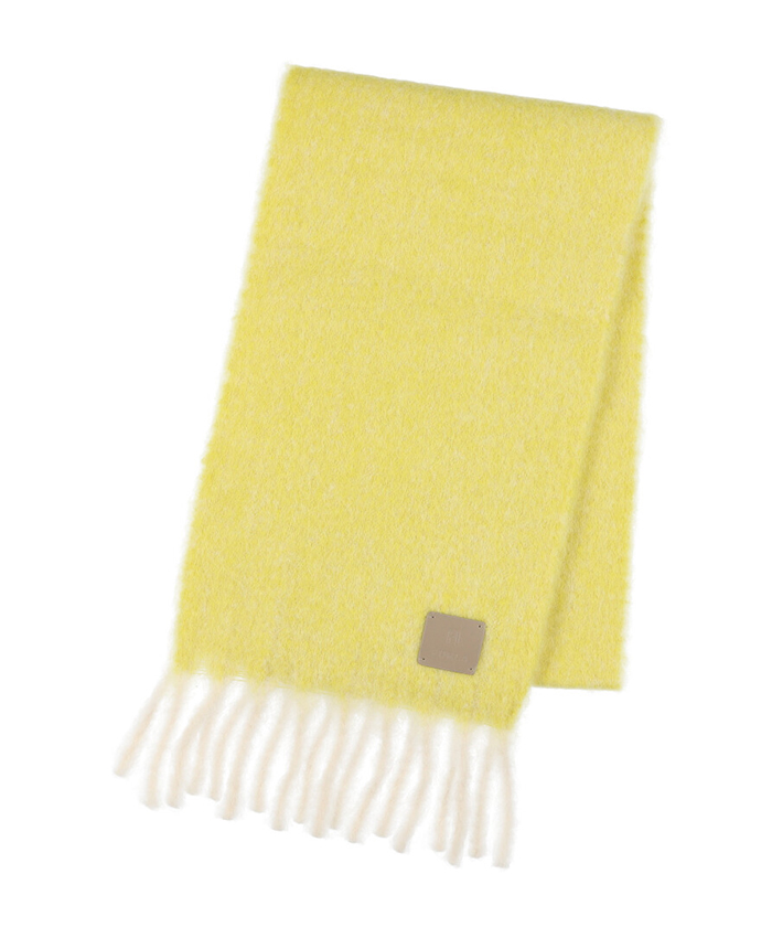 アルパカ混 無地 シャギーマフラー／25cm幅(506865678)｜阪急