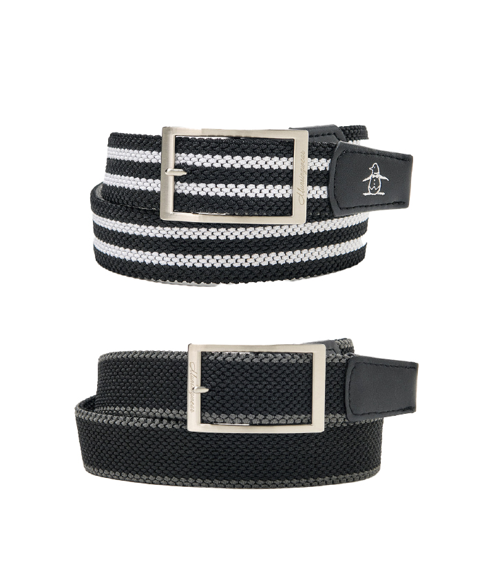 Munsingwear(ings) マンシングウェア Munsingwear リバーシブル ストレッチメッシュベルト ブラック F Munsingwear(ings) マンシングウェア Munsingwear リバーシブル ストレッチメッシュベルト ブラック F