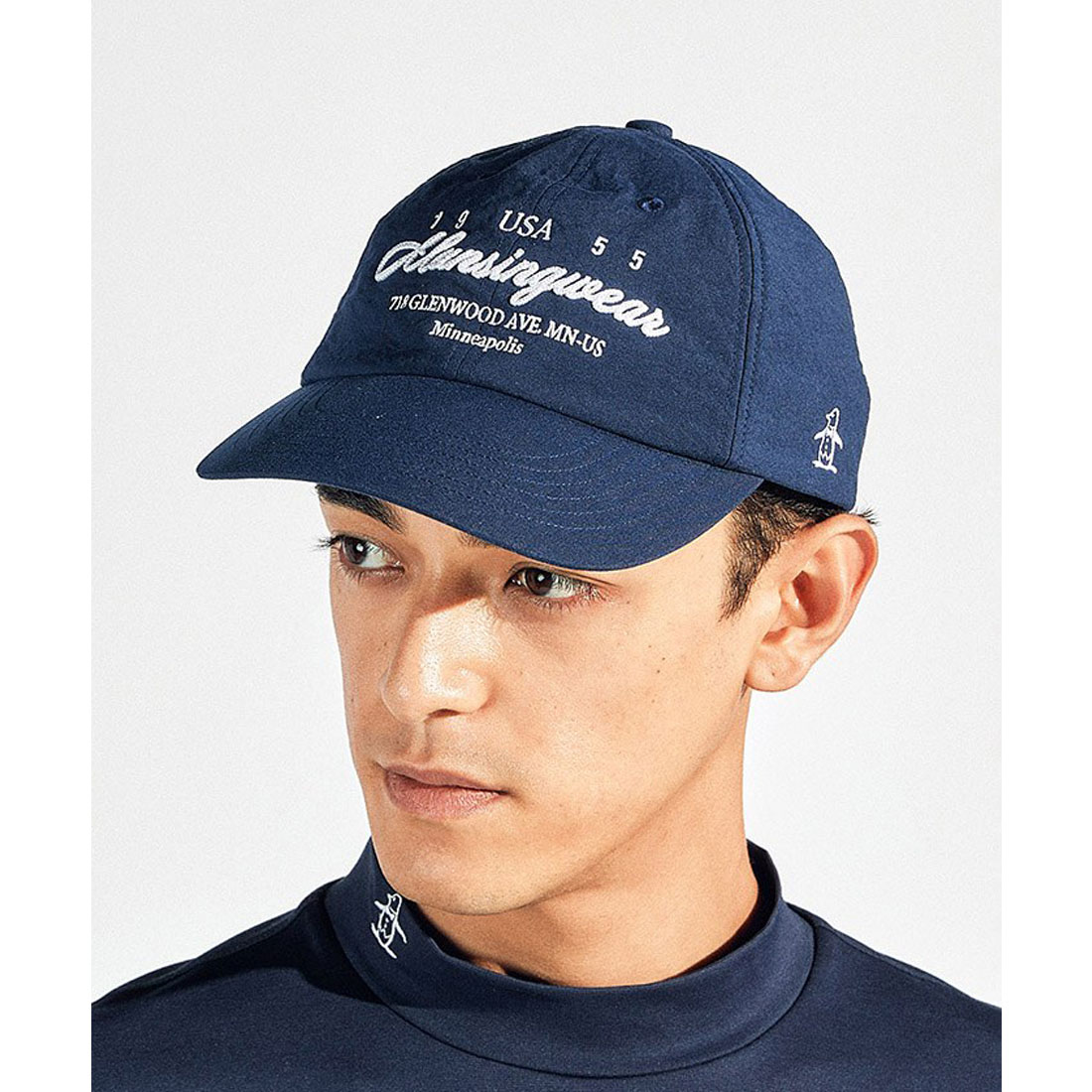 Munsingwear(ings) 『オニペジ』ロングバイザーベースボールキャップ ネイビー L Munsingwear(ings) 『オニペジ』ロングバイザーベースボールキャップ ネイビー L