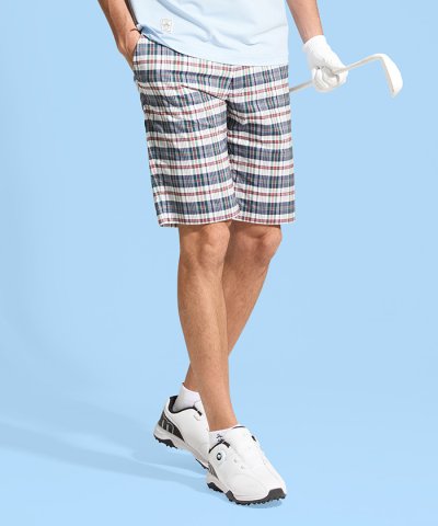 マンシングウェア Munsingwear サマーマドラスチェックハーフパンツ