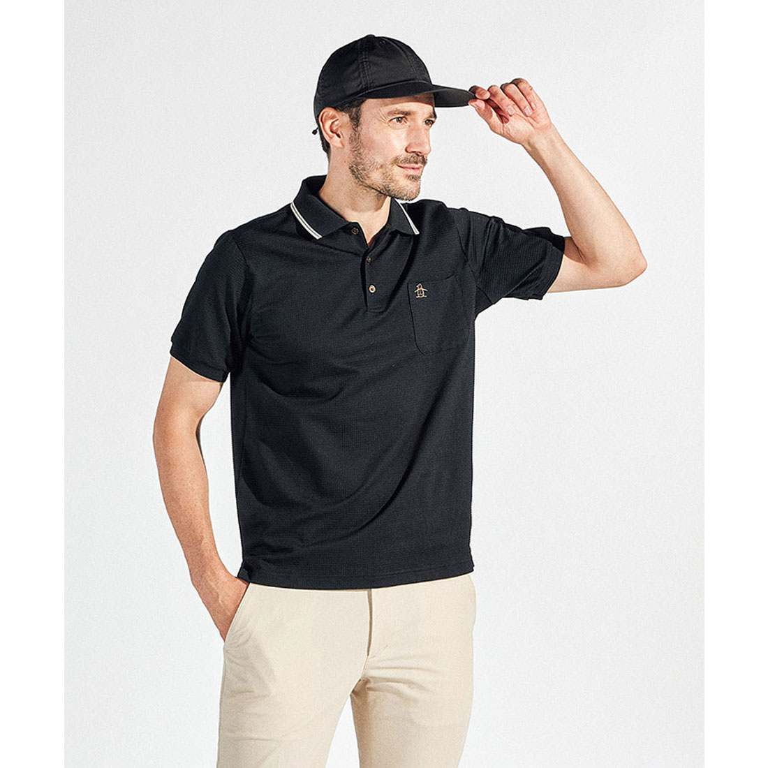 Munsingwear(ings) マンシングウェア Munsingwear STYLE2833ハウンドトゥース半袖 ブラック M Munsingwear(ings) マンシングウェア Munsingwear STYLE2833ハウンドトゥース半袖 ブラック M