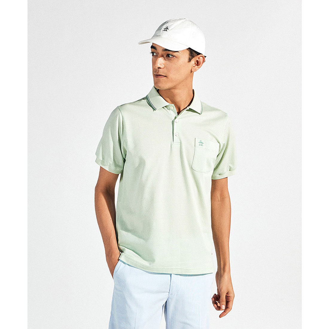 Munsingwear(ings) マンシングウェア Munsingwear STYLE2833ハウンドトゥース半袖 エメラルド M Munsingwear(ings) マンシングウェア Munsingwear STYLE2833ハウンドトゥース半袖 エメラルド M