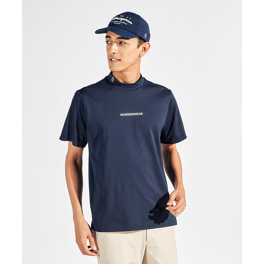 Munsingwear(ings) マンシングウェア Munsingwear サンスクリーンNIRモックネックグラフ ネイビー LL Munsingwear(ings) マンシングウェア Munsingwear サンスクリーンNIRモックネックグラフ ネイビー LL