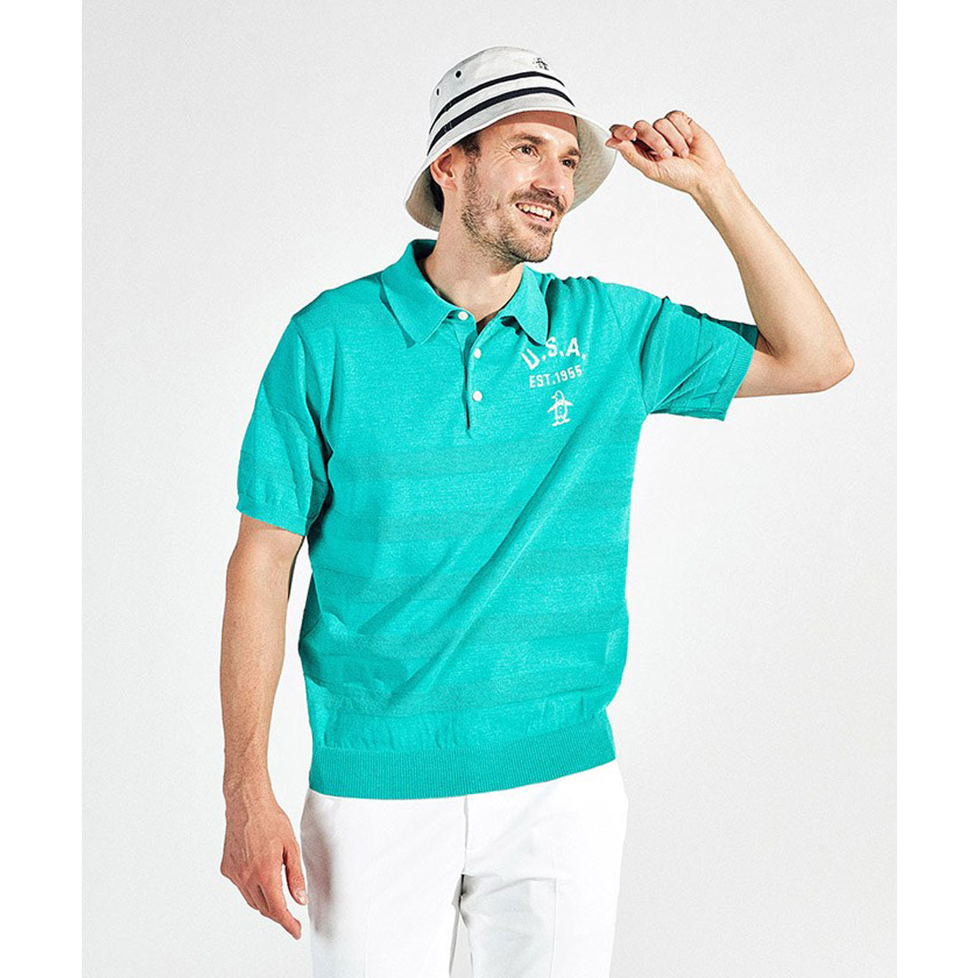 Munsingwear(ings) マンシングウェア Munsingwear フィラシスハイゲージニット半袖ポロシャ エメラルド M Munsingwear(ings) マンシングウェア Munsingwear フィラシスハイゲージニット半袖ポロシャ エメラルド M