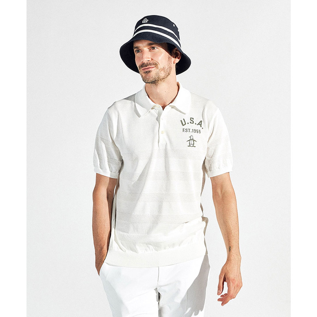 Munsingwear(ings) マンシングウェア Munsingwear フィラシスハイゲージニット半袖ポロシャ ホワイト L Munsingwear(ings) マンシングウェア Munsingwear フィラシスハイゲージニット半袖ポロシャ ホワイト L
