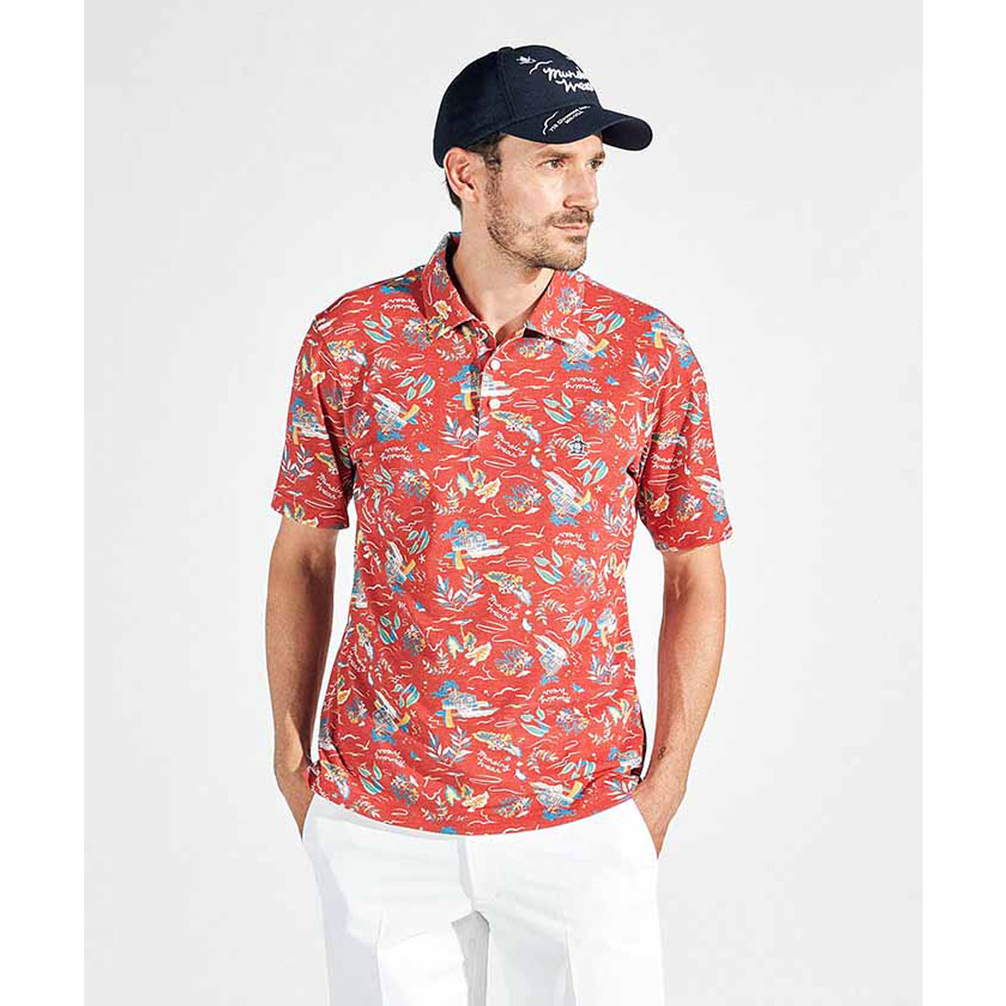 Munsingwear(ings) マンシングウェア Munsingwear サンスクリーンNIRフィラシスリゾート レッド LL Munsingwear(ings) マンシングウェア Munsingwear サンスクリーンNIRフィラシスリゾート レッド LL