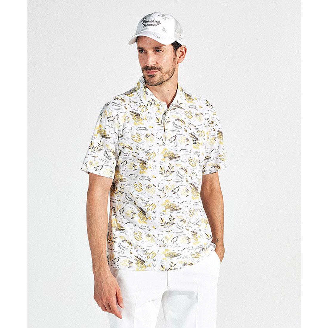 Munsingwear(ings) マンシングウェア Munsingwear サンスクリーンNIRフィラシスリゾート ホワイト L Munsingwear(ings) マンシングウェア Munsingwear サンスクリーンNIRフィラシスリゾート ホワイト L