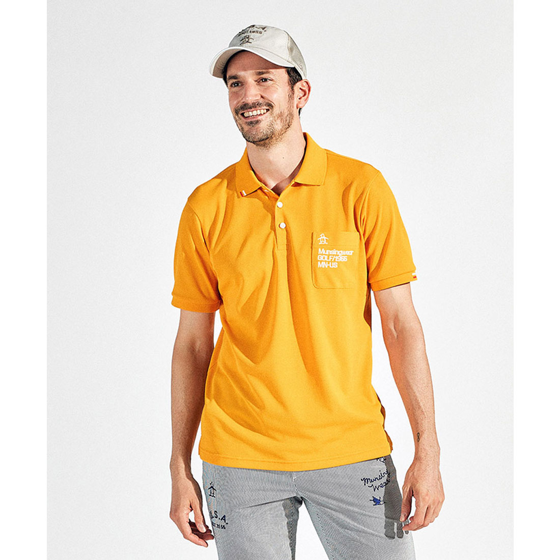 Munsingwear(ings) マンシングウェア Munsingwear サンスクリーンNIRフィラシス鹿の子半 イエロー 3L Munsingwear(ings) マンシングウェア Munsingwear サンスクリーンNIRフィラシス鹿の子半 イエロー 3L
