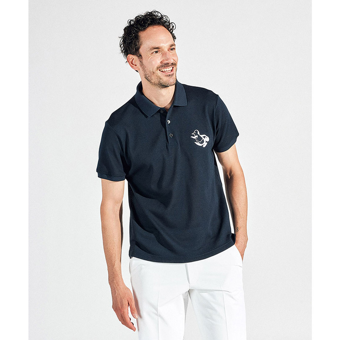 Munsingwear(ings) マンシングウェア Munsingwear 【70周年】アーカイブペンギン半袖ポロ ネイビー LL Munsingwear(ings) マンシングウェア Munsingwear 【70周年】アーカイブペンギン半袖ポロ ネイビー LL