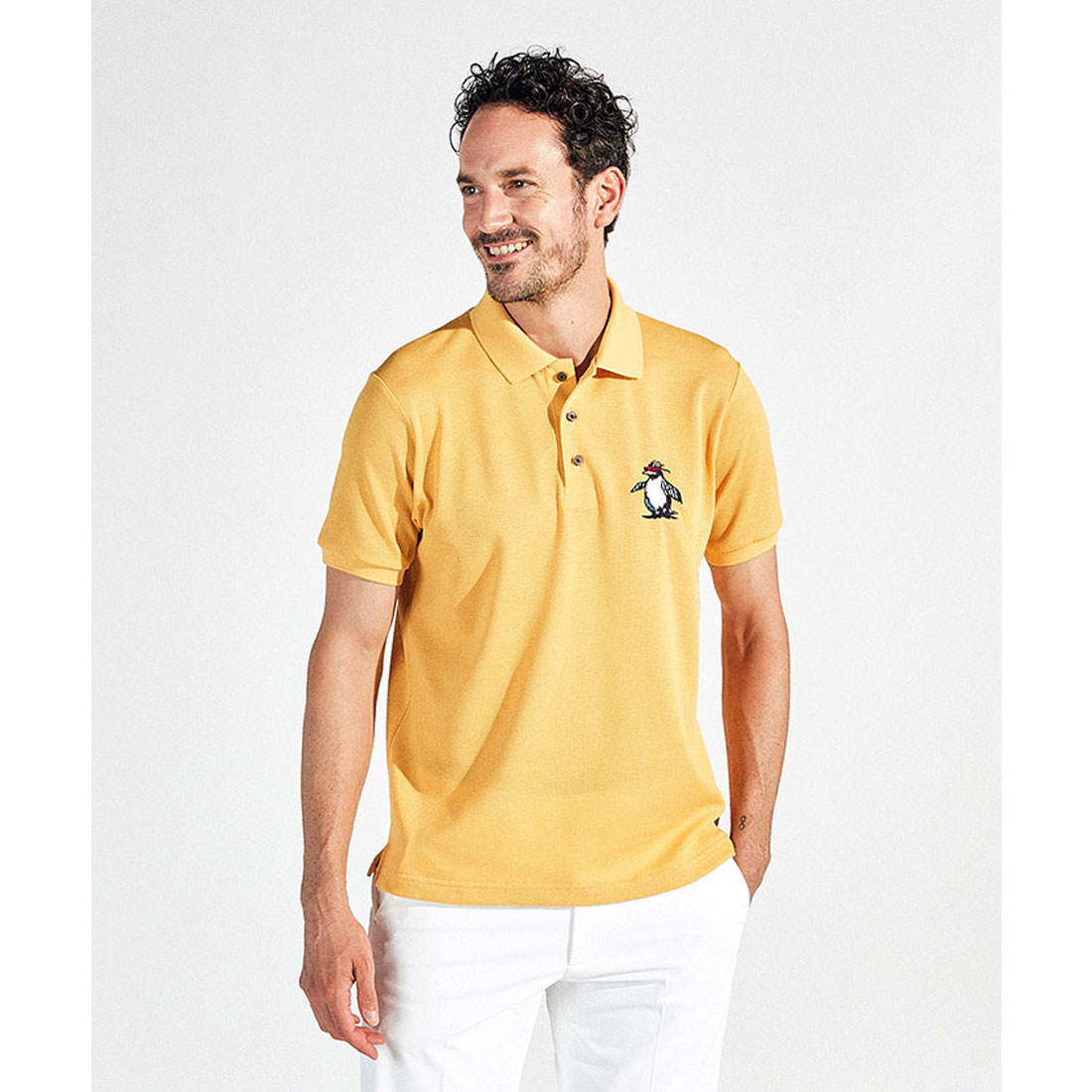 Munsingwear(ings) マンシングウェア Munsingwear 【70周年】アーカイブペンギン半袖ポロ イエロー L Munsingwear(ings) マンシングウェア Munsingwear 【70周年】アーカイブペンギン半袖ポロ イエロー L