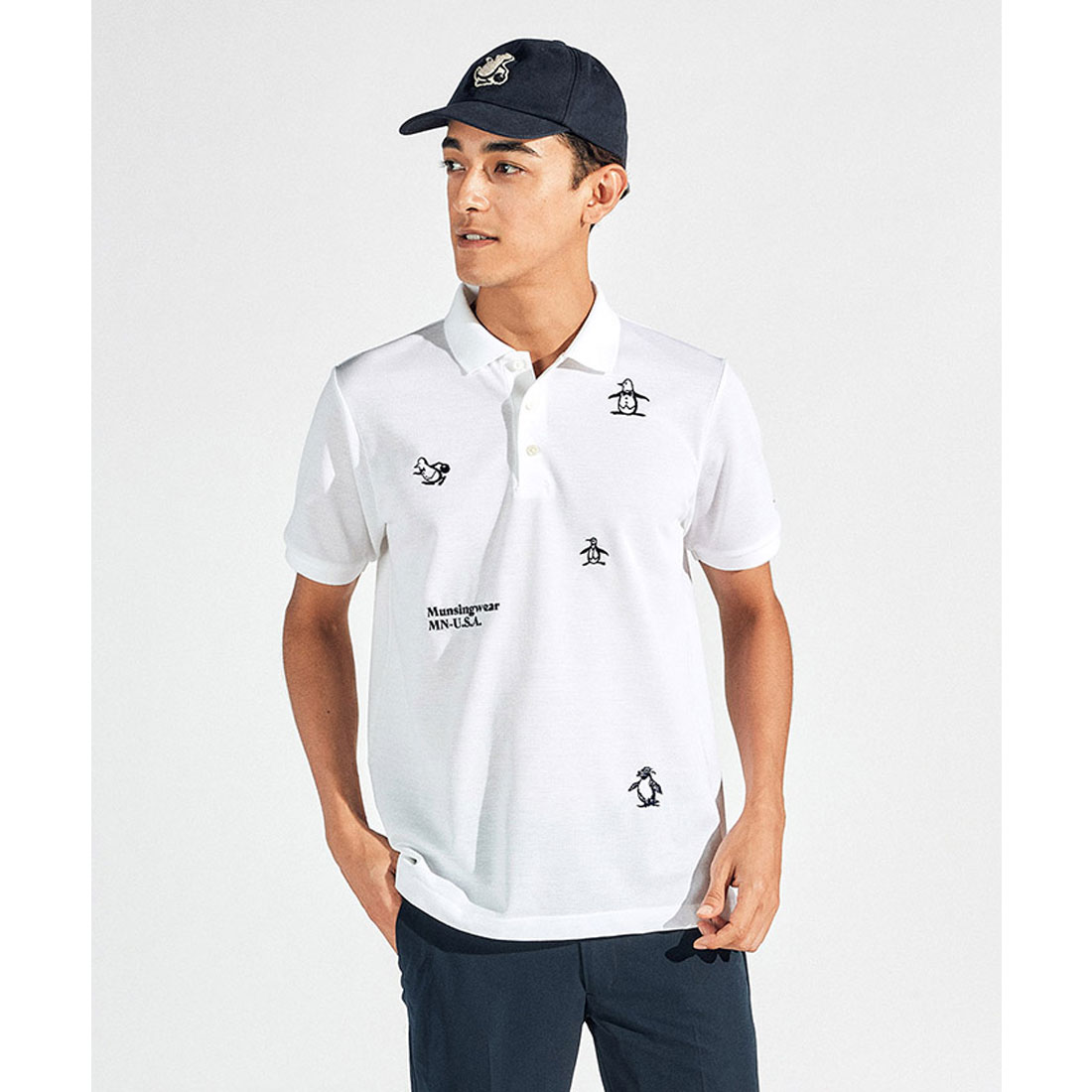 Munsingwear(ings) マンシングウェア Munsingwear 【70周年記念】アーカイブペンギン飛び ホワイト M Munsingwear(ings) マンシングウェア Munsingwear 【70周年記念】アーカイブペンギン飛び ホワイト M