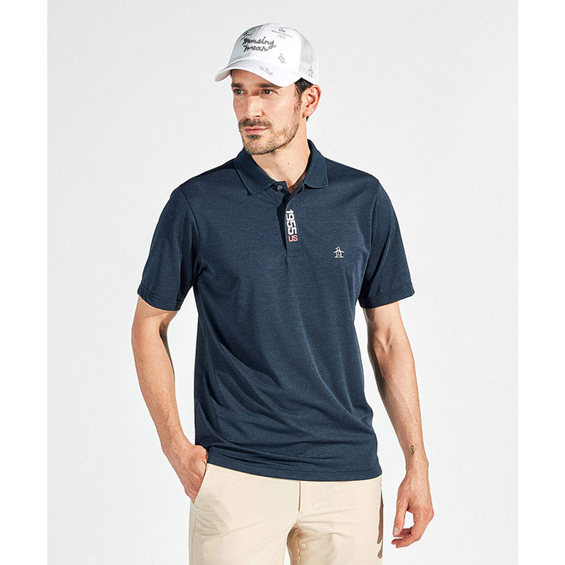 Munsingwear(ings) マンシングウェア Munsingwear サンスクリーンNIRストレッチ天竺半袖 ネイビー 3L Munsingwear(ings) マンシングウェア Munsingwear サンスクリーンNIRストレッチ天竺半袖 ネイビー 3L